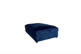 Blå velour puf